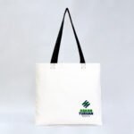 Gabardine Fabric Bag with Black Handle 40x35cm (Customizable) - istecanta.com