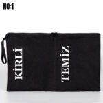 Dirty - Clean Zippered Travel Bag, Black, 45x27 cm, Organizer Bag, Laundry Bag (Customizable) - istecanta.com