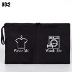 Dirty - Clean Zippered Travel Bag, Black, 45x27 cm, Organizer Bag, Laundry Bag (Customizable) - istecanta.com