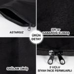 Dirty - Clean Zippered Travel Bag, Black, 45x27 cm, Organizer Bag, Laundry Bag (Customizable) - istecanta.com