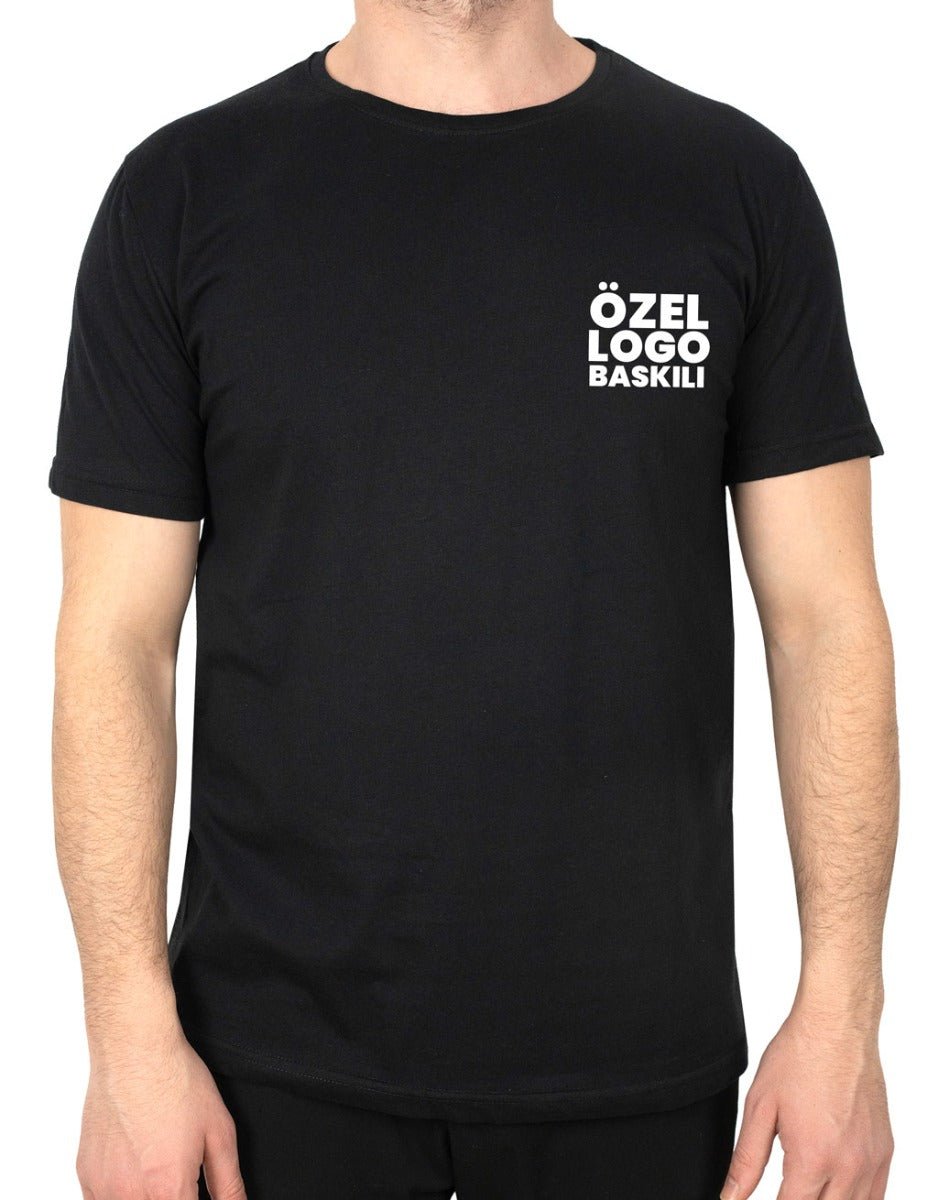Basic T-shirt Siyah - Baskılı (Özelleştirilebilir) - istecanta.com