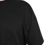 Oversize Bisiklet Yaka Tişört Siyah (Özelleştirilebilir) - istecanta.com