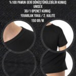 Baskılı Promosyon Tişört Siyah Renk - istecanta.com