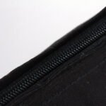 Black Gabardine Fabric Bag with Zipper 35x40cm (Customizable) - istecanta.com