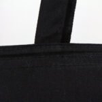 Black Gabardine Fabric Bag with Zipper 35x40cm (Customizable) - istecanta.com