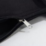 Black Gabardine Fabric Bag with Zipper 35x40cm (Customizable) - istecanta.com