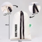 Black Ribboned Canvas Tote Bag - 20x30 cm (Customizable) - istecanta.com