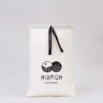 Black Ribboned Canvas Tote Bag - 20x30 cm (Customizable) - istecanta.com
