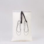 Black Ribboned Canvas Tote Bag - 20x30 cm (Customizable) - istecanta.com