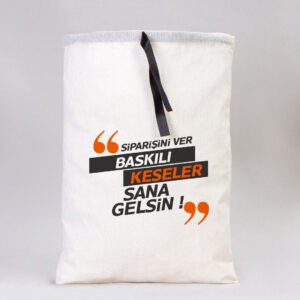 Black Drawstring Bag - 30x40 cm (Customizable)
